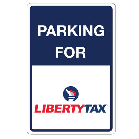 Torch Logo -  Liberty Tax Parking Sign