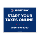 Custom Virtual Tax Pro (W/ Phone #) | Lawn Sign (w/ H-Stake) | Choose Color & Quantity | 2023
