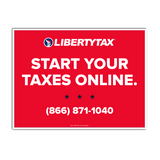 Custom Virtual Tax Pro (W/ Phone #) | Lawn Sign (w/ H-Stake) | Choose Color & Quantity | 2023