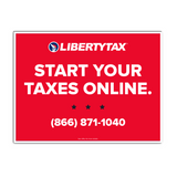 Virtual Tax Pro | Lawn Sign (w/ H-Stake) | Choose Color & Quantity | 2023