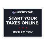 Custom Virtual Tax Pro (W/ Phone #) | Lawn Sign (w/ H-Stake) | Choose Color & Quantity | 2023