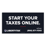 Virtual Tax Pro "Start Your Taxes Online" | Outdoor Banner | Choose Size, Features, Input Phone # [2023]