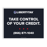 Custom Credit Saint "Take Control" (W/ Phone #)| Lawn Sign (w/ H-Stake) | Choose Color & Quantity | 2023