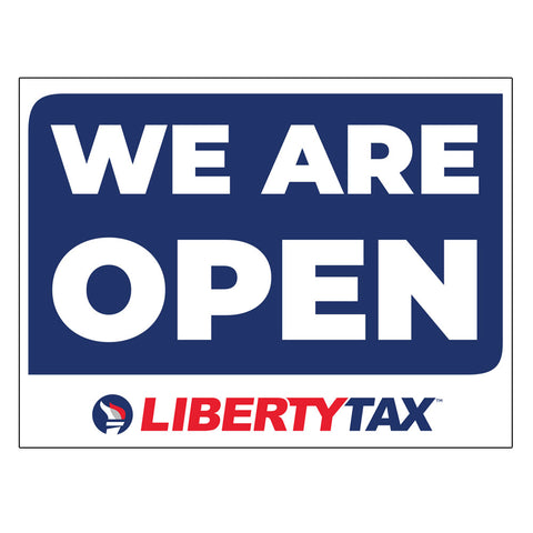 We Are Open - Torch Logo lawn sign - qty discounts