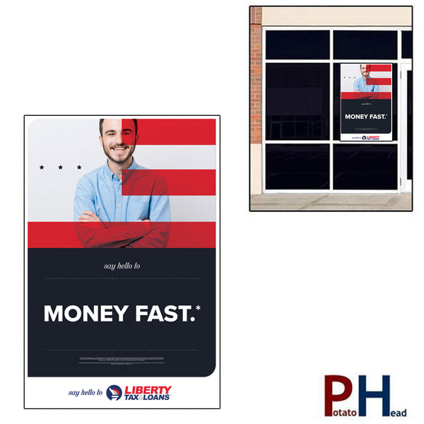 Money Fast LTL Cling / Window Banner PotatoHead Signs