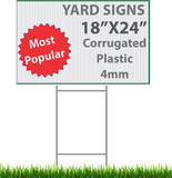 We do Business Returns lawn sign