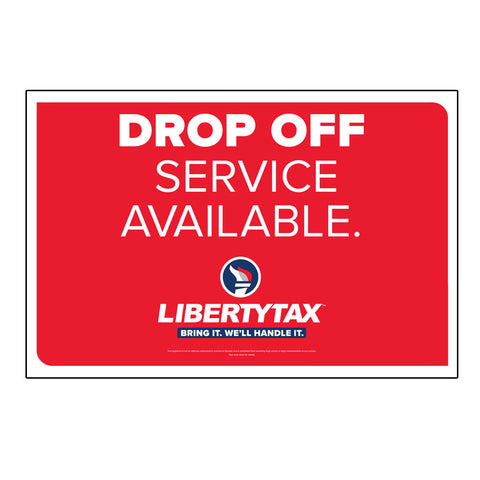 Drop Off Service Available (Red) | Light Box Panel (Horizontal/Landscape)