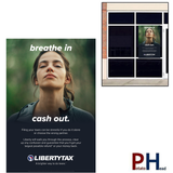 Breathe In Cash Out- Window Cling or Window Banner-2 Design Variations