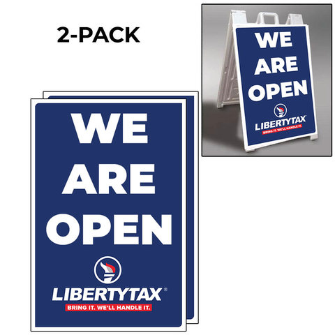 2 pack  - We are Open - A-frame sign panels | 2021