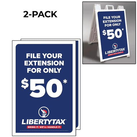 2 pack Torch Logo -  Extensions $50 - A-frame sign panels