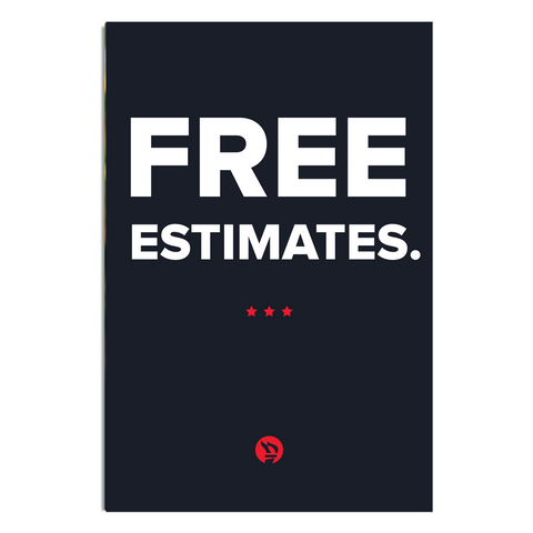 Free Estimates Poster-Canvas Wrap | 2022