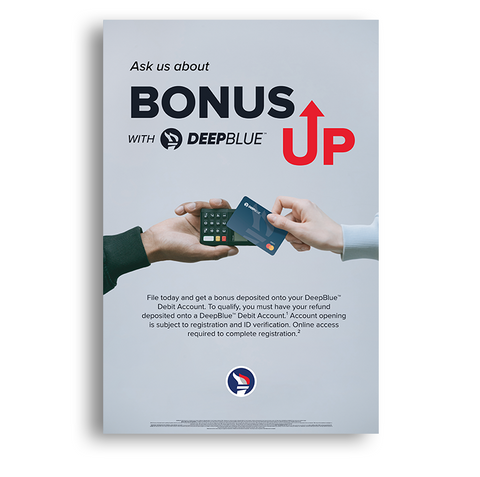 BONUS UP with Deep Blue | Choose Poster or Canvas Wrap [2023]