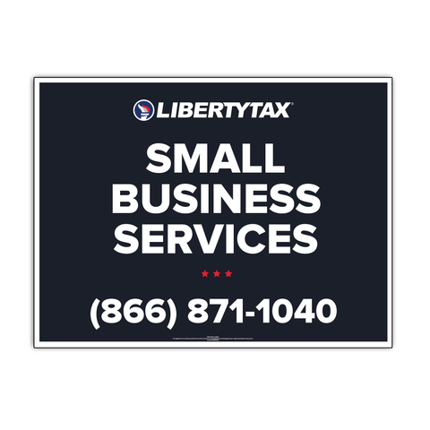 Small Business Services | 24"W x 18"H Lawn Sign w/ H-Stake(s) | 2022