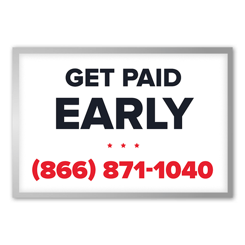 Get Paid Early (White) | Light Box Panel [2022]