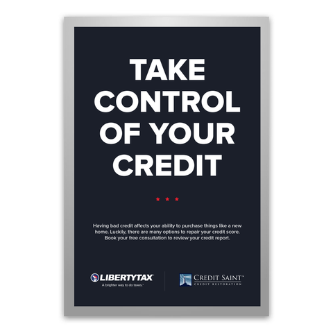 Credit Repair (Dark Blue) | Light Box Panel (24" x 36") | Choose Style & Orientation [2022]