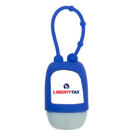 1Oz Hand Sanitizer (w/ Silicon Chain) | Liberty Tax Logo