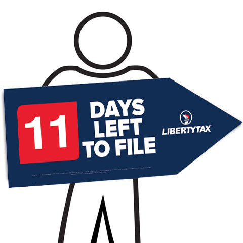 Torch Logo Days Left to File - Giant arrow - countdown