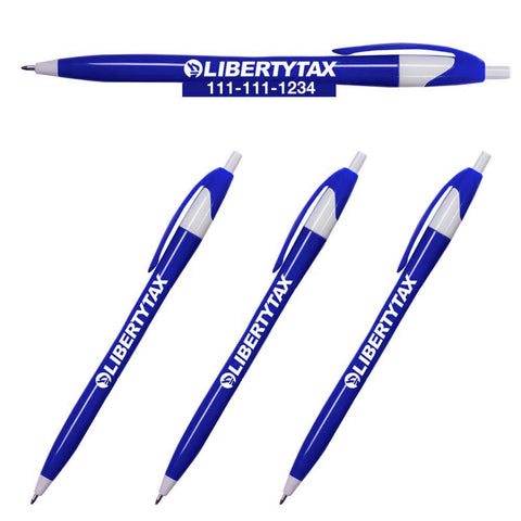 Customizable Liberty Torch Logo Click Pen - Blue- 1000 Pack