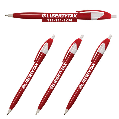 Customizable Liberty Torch Logo Click Pen - Red - 1000 Pack