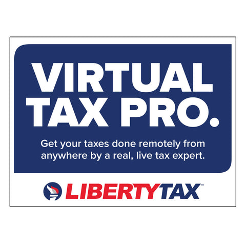 Virtual Tax Pro- Torch Logo lawn sign - qty discounts