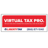 Virtual Tax Pro custom Phone number Outdoor banner - Red