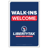 Walk-ins Welcome (Blue) | Light Box Panel (Vertical/Portrait)
