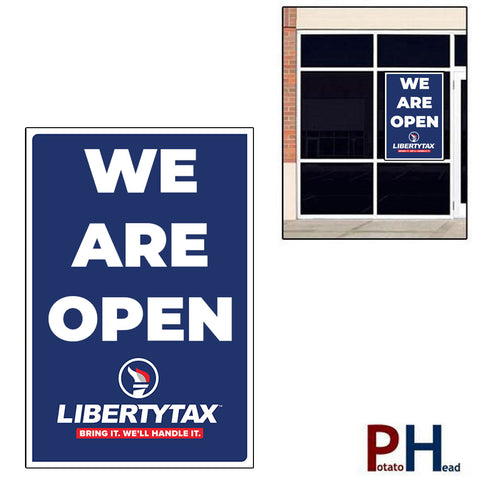 We are Open - Cling / Window Banner