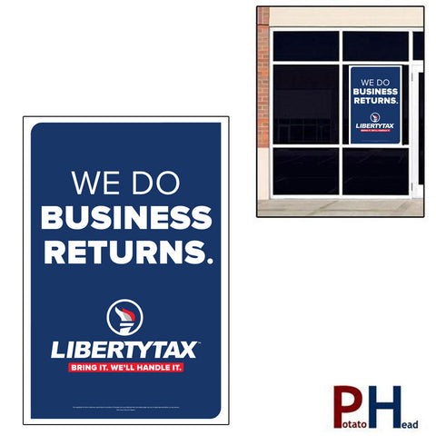 Torch Logo - We do Business Returns - Cling / Window Banner