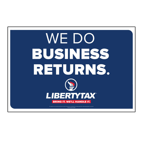 We Do Business Returns (Blue) | Light Box Panel (Horizontal/Landscape)