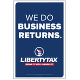 We Do Business Returns (Blue) | Light Box Panel (Vertical/Portrait)