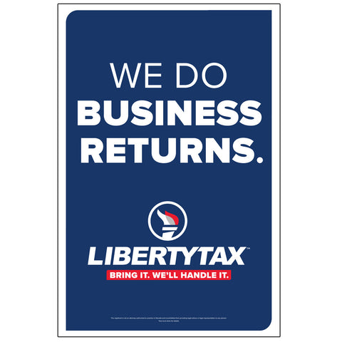 We Do Business Returns (Blue) | Light Box Panel (Vertical/Portrait)