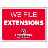 We File Extensions - Torch Logo lawn sign - qty discounts